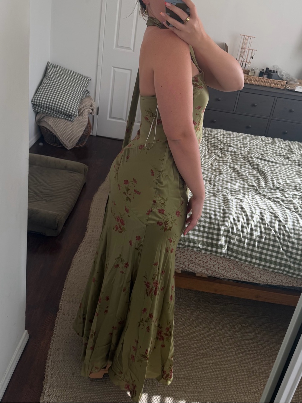 Reformation Jazzlyn Silk Dress in Demi - Size 10 - Picture 5 of 6
